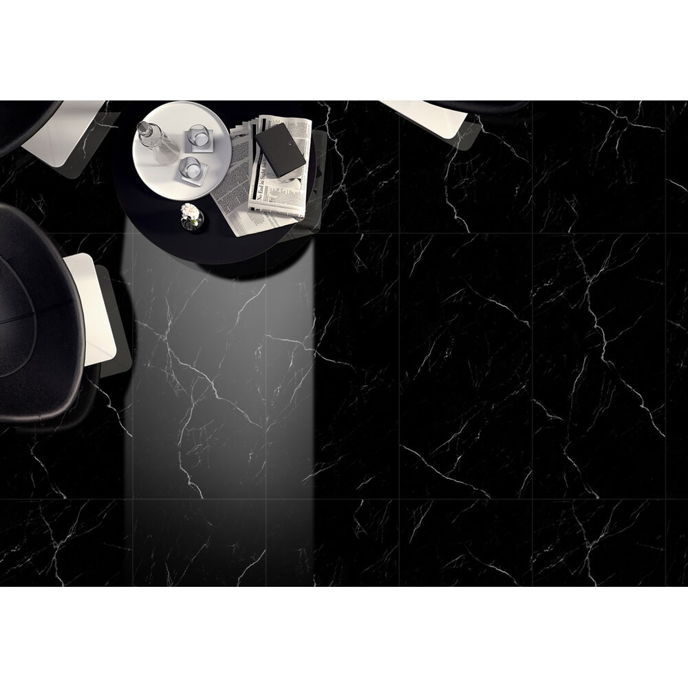 La Arezza 60X120 ซม.กระเบื้องพอร์ซเลน รุ่น Luxura dark mable (DGD1260023) Hi gloss Random (3pcs /box 2.16 sqm)