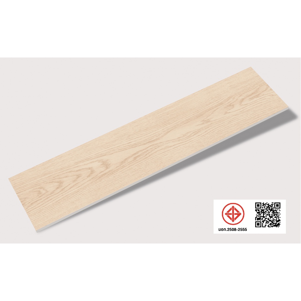 Marbella กระเบื้องปูพื้นลายไม้ 20x100x0.98ซม. รุ่น เมเปิ้ลไลท์ 11006 (1.2ตร.ม./กล่อง) (6แผ่น) A.