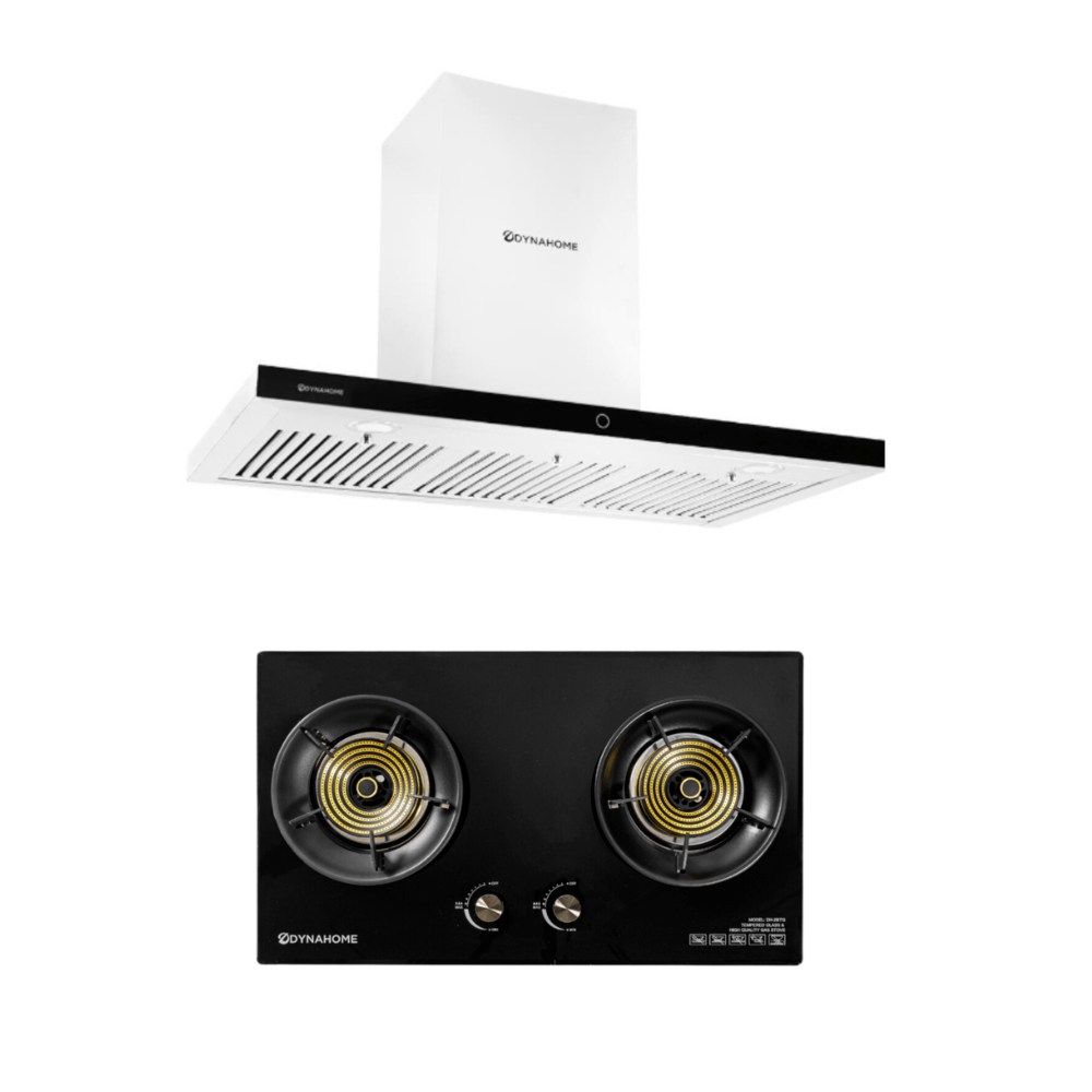 DYNAHOME ชุดเซ็ทเครื่องดูดควัน DH1390+เตาแก๊ส DH2BTG