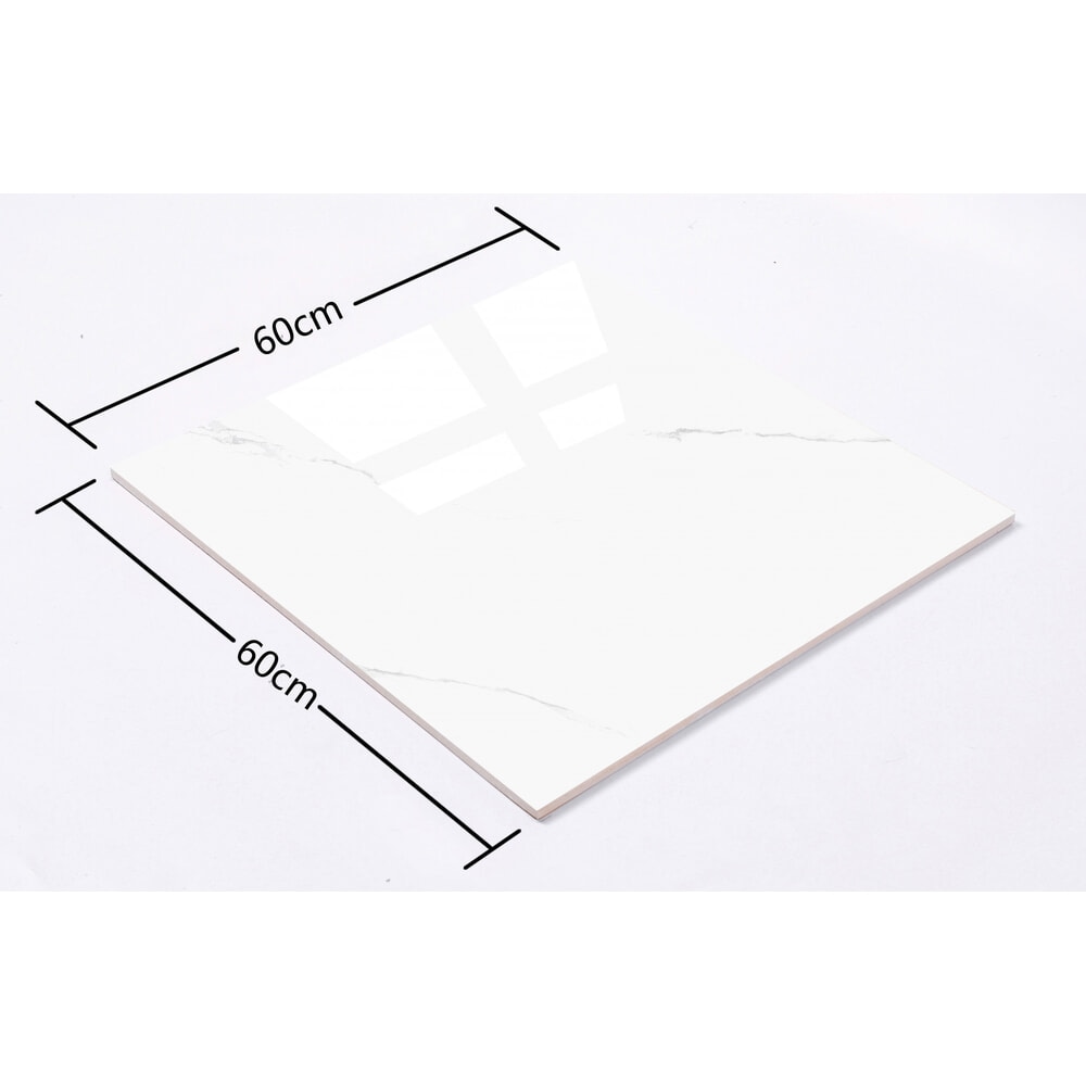 Marbella กระเบื้องพอร์ซเลน 60x60 ซม. รุ่น คาราร่า มาเบิล MT8210 Gloss (4P) Random