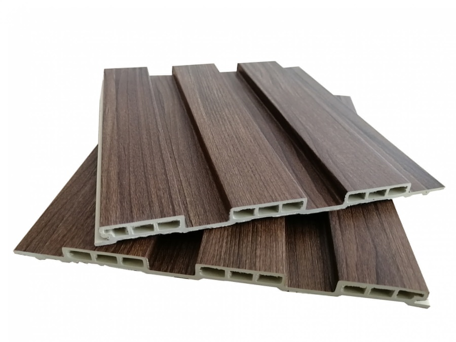GREAT WOOD ไม้ระแนงตกแต่งผนัง WPC W195-12 195*11.5*2900 มม. Light Walnut