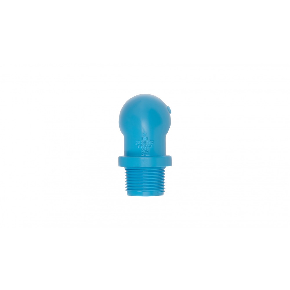 SCG ข้องอ 90 เกลียวนอก หนา 1/2"(18) ชั้น 13.5 สีฟ้า