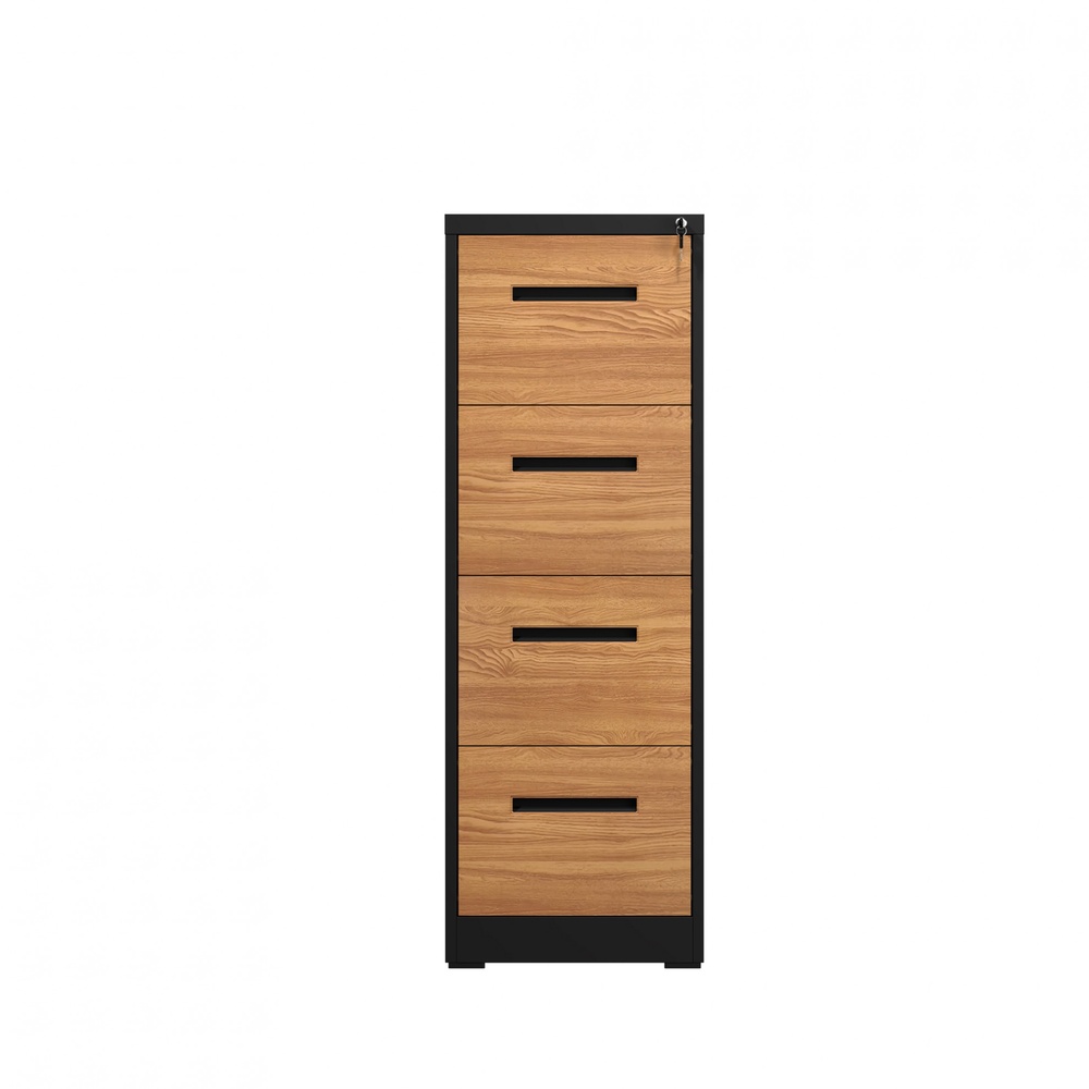 SMITH ตู้เก็บเอกสารลิ้นชัก รุ่น Archie ขนาด 46x63x113.1 cm. สีไม้-ดำ