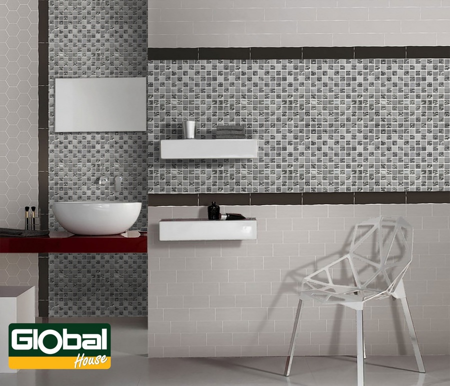 Marbella โมเสค 30x30x0.5ซม. รุ่นคริสตัลซิลเวอร์ M0322JS