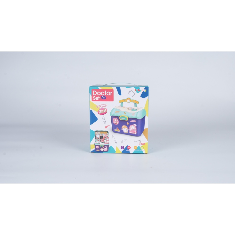 TOYS ของเล่นชุดกระเป๋าเครื่องมือแพทย์พร้อมอุปกรณ์ # 2201-2 ขนาด 16.5x13.5x19 ซม.