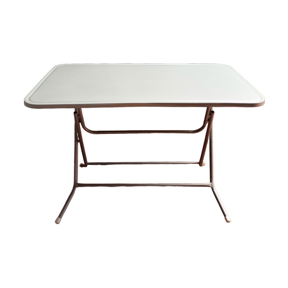 DELICATO โต๊ะพับเหล็ก 4ฟุต ขนาด116x70x76ซม.สีบรอนซ์เงิน