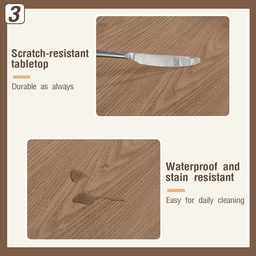 DELICATO โต๊ะกาแฟลายไม้ ขนาด 60x60x50 ซม. รุ่น MOSHI สีดำ (1/2)