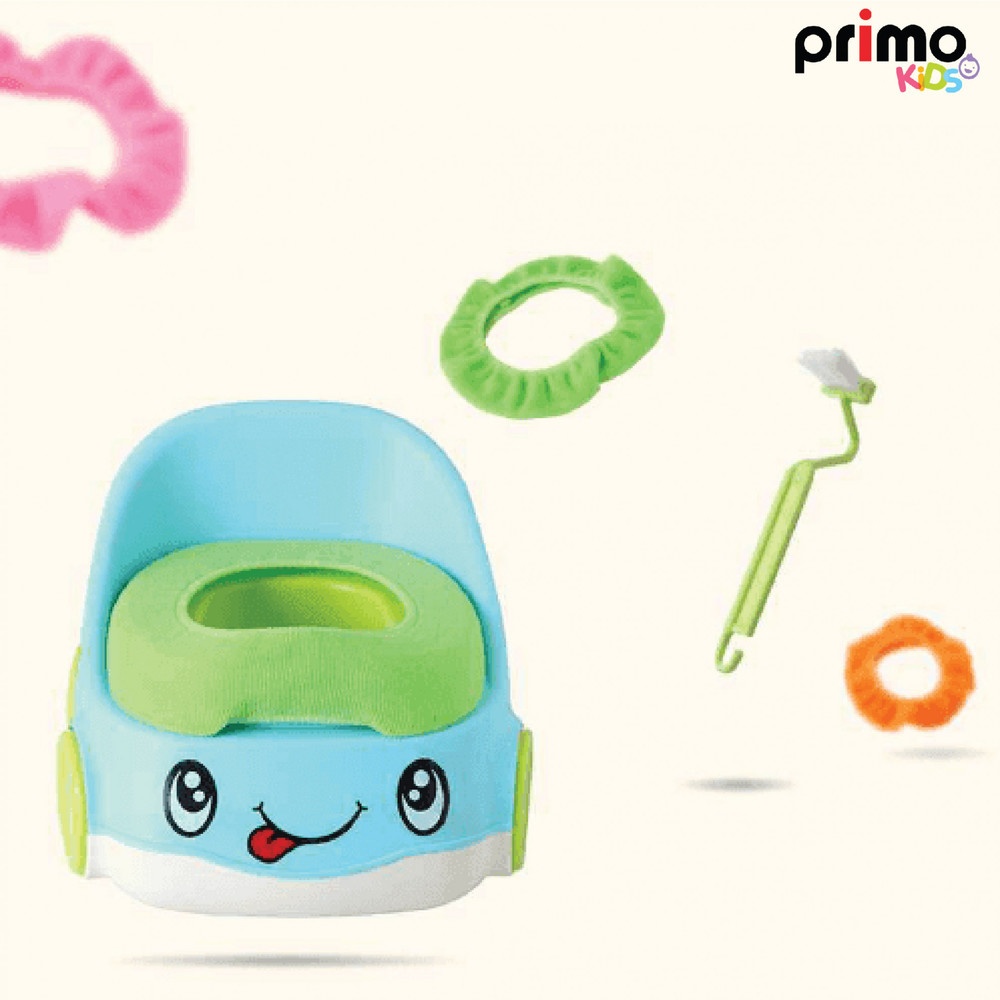 Primo Kids กระโถนนั่งเด็กรูปรถ รุ่น YT-001 ขนาด 33x37x28 ซม. สีฟ้า