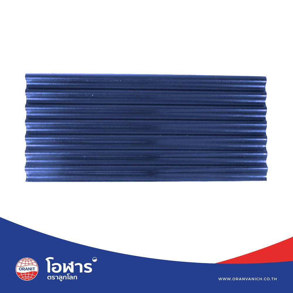 โอฬาร กระเบื้องหลังคาลอนเล็ก 0.40x54x150 ซม. สีประกายน้ำเงินไพลิน