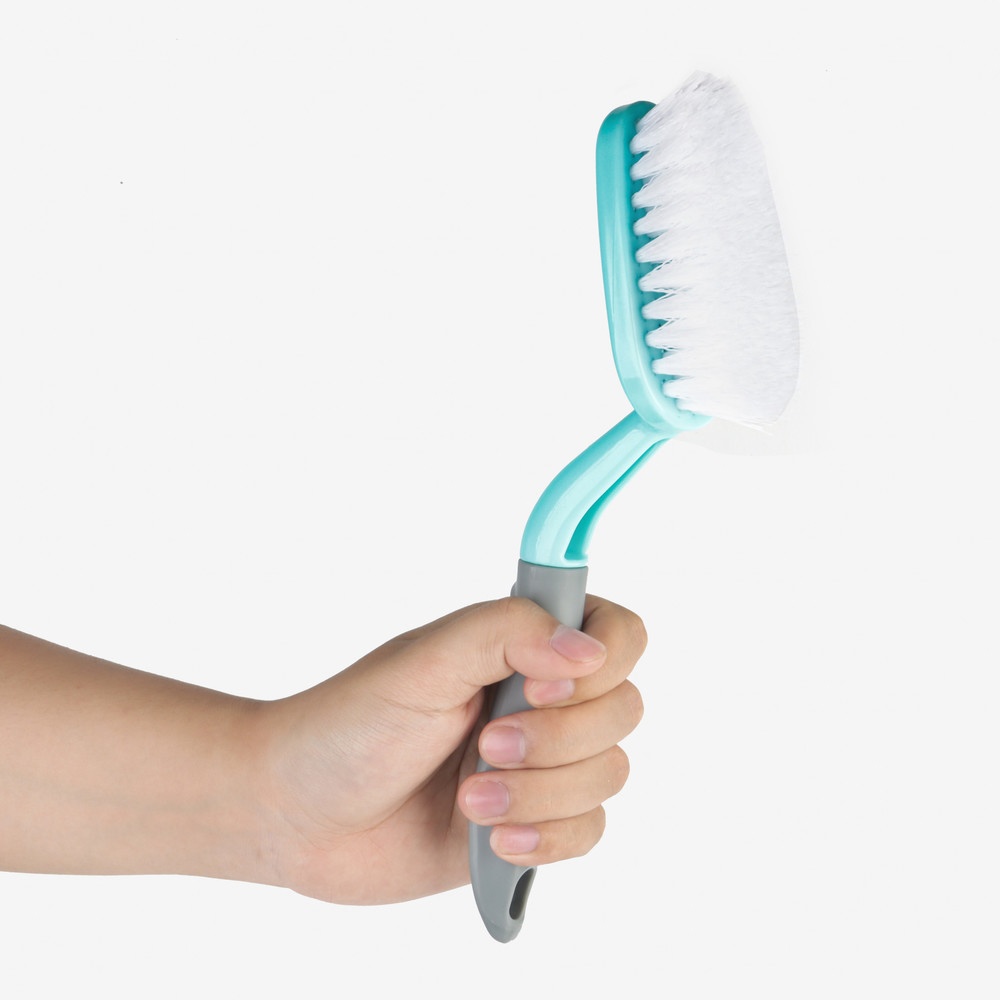 ICLEAN แปรงขัดอเนกประสงค์ด้ามสั้น รุ่น GTG56938 ขนาด 3.5x5.5x26 ซม. สีเขียว-เทา