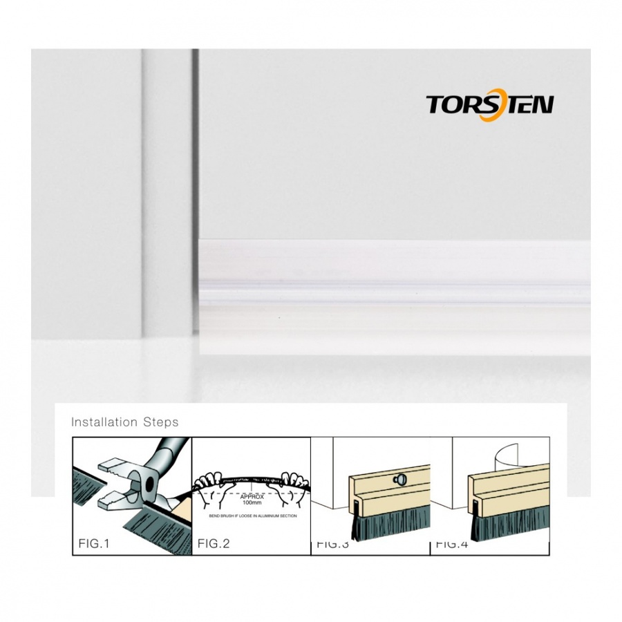 TORSTEN เส้นกันแมลงพีวีซี แถบยางใส รุ่น KZT092-TR 100ซม. Transparent