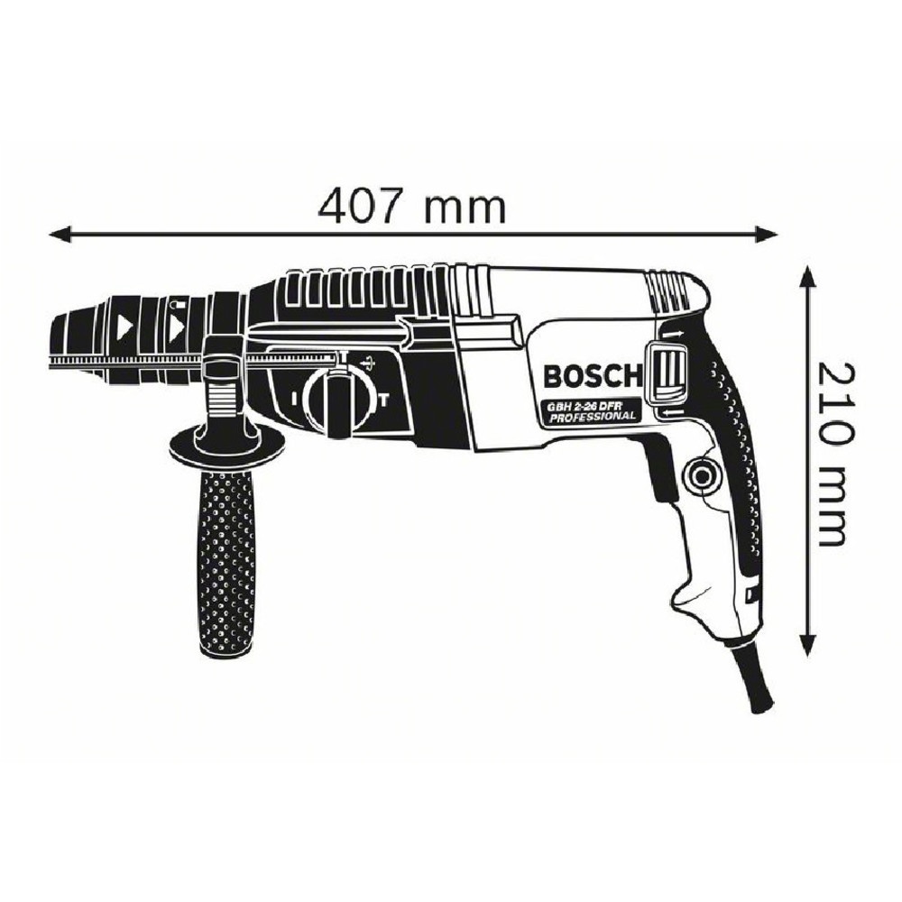 BOSCH สว่านโรตารี่ 26มม. 800W รุ่น GBH2-26DFR