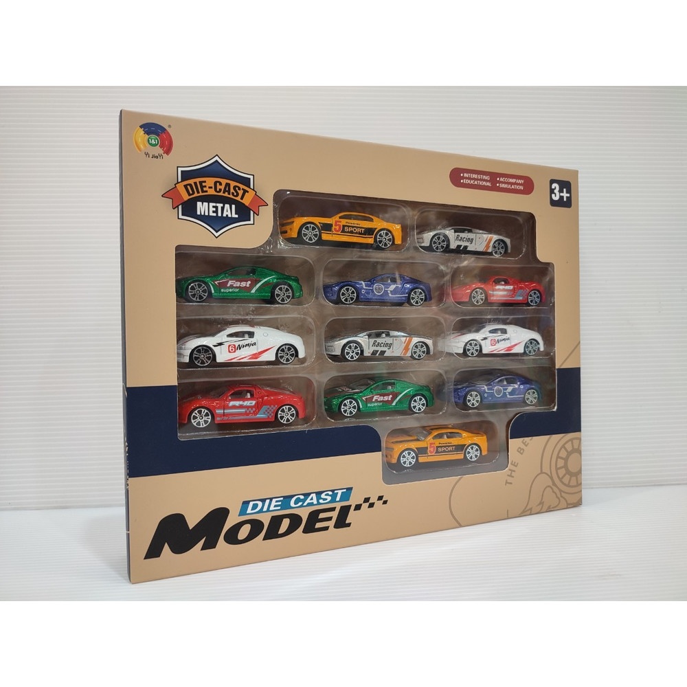 TOYS ของเล่นชุดรถสปอร์ตอัลลอย บรรจุ12คัน คละแบบ#G3388A (27.6x22x4.1ซม.)