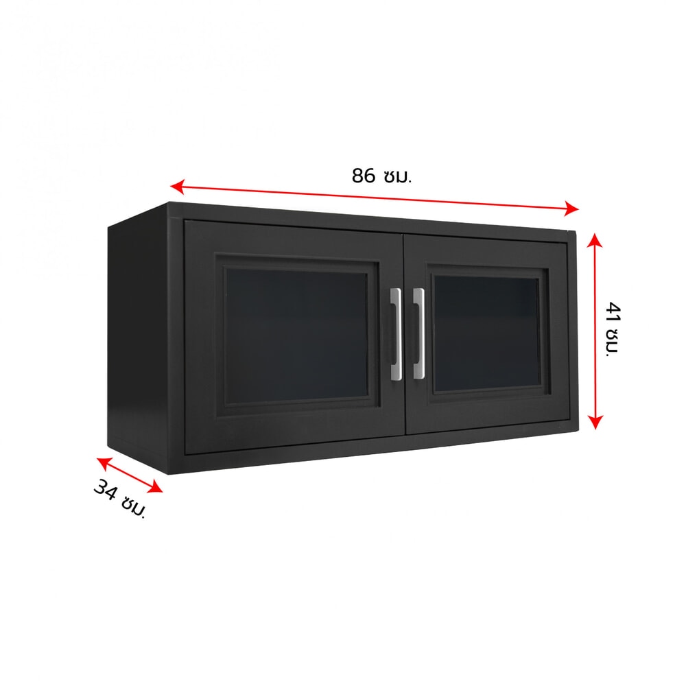 CLOSE ตู้แขวนเสริมหน้ากระจก ABS TATE DARK Time ขนาด 86x41x34 ซม. สีดาร์กไทม์