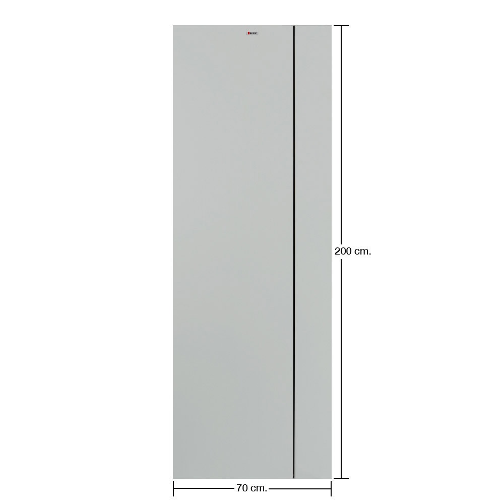 BATHIC ประตูยูพีวีซี รุ่น Groove BG1 ขนาด 70x200 ซม. สีเทา (เจาะลูกบิด)