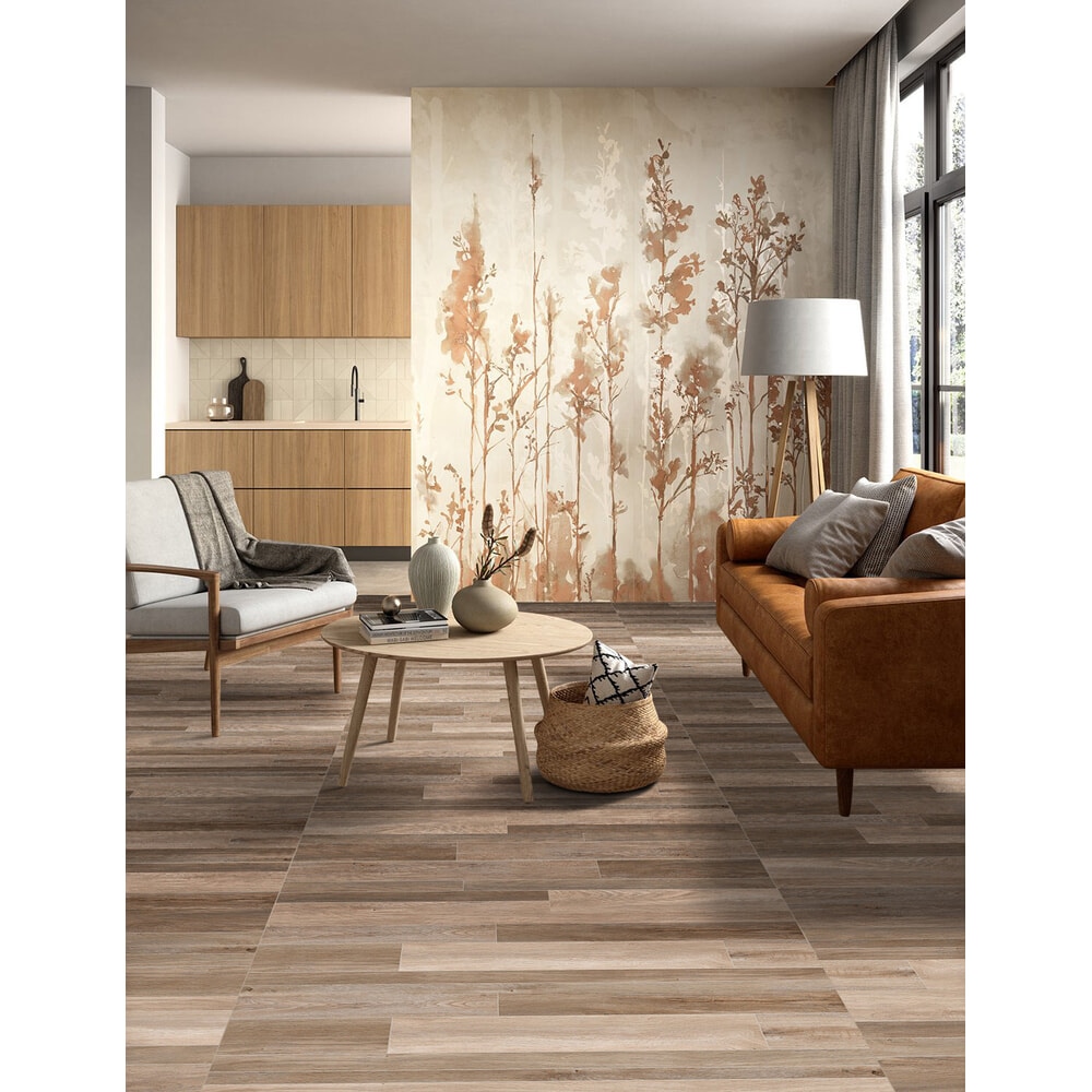 La Arezza 60X120 ซม.กระเบื้องพอร์ซเลน รุ่น Grande Veneer Wood grain (DGD12600LA10) Matt - Hone Random (3pcs /box 2.16 sqm)