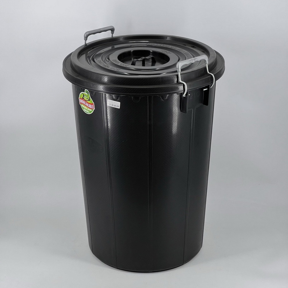 BIGONE ถังใส่น้ำพร้อมฝา แบบามาตรฐาน 80 ลิตร ขนาด 51x51x67ซม. สีดำ