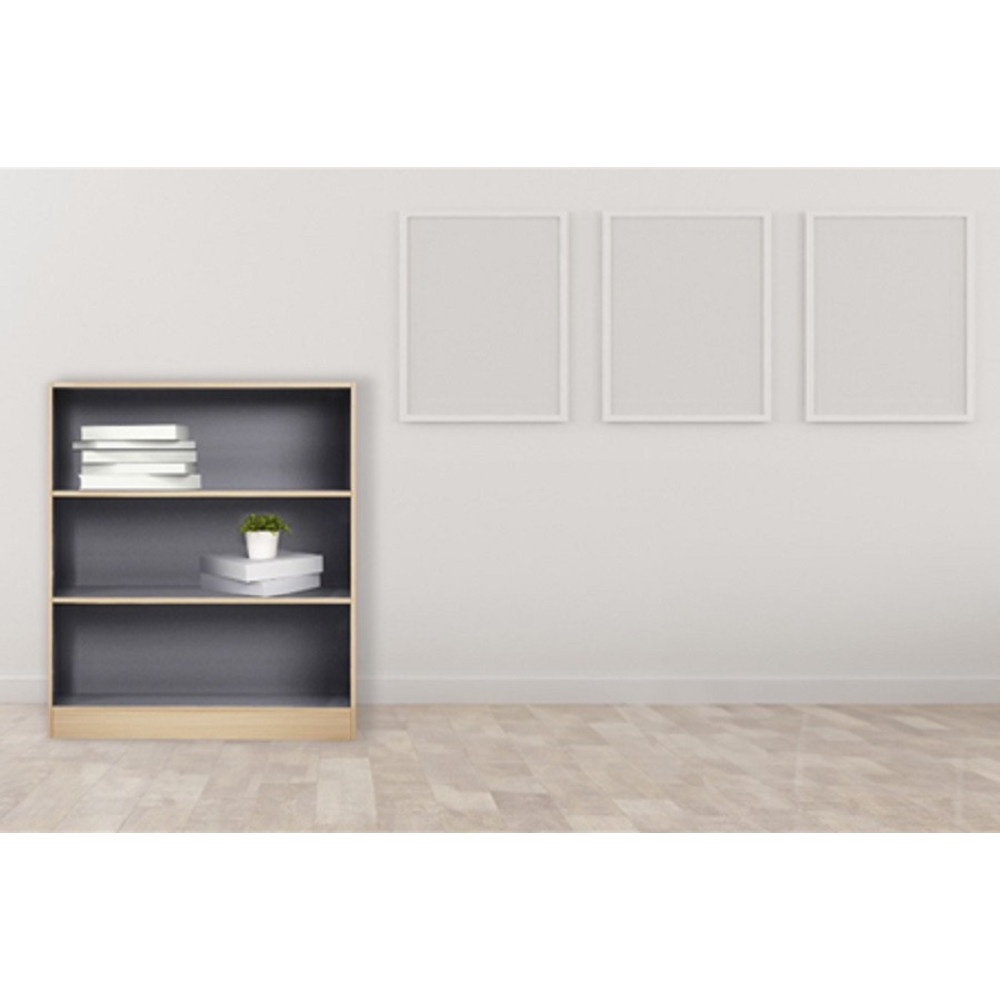 DELICATO ชั้นอเนกประสงค์ 3 ช่ั้อง ขนาด 80x29x106 ซม. สีบีช/เทา