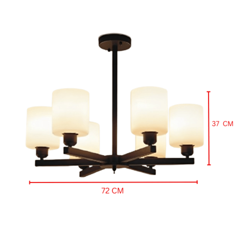 EILON ชุดโคมไฟแขวนเพดาน LED 36W สีดำ รุ่น ETYD-BCMD6638/6