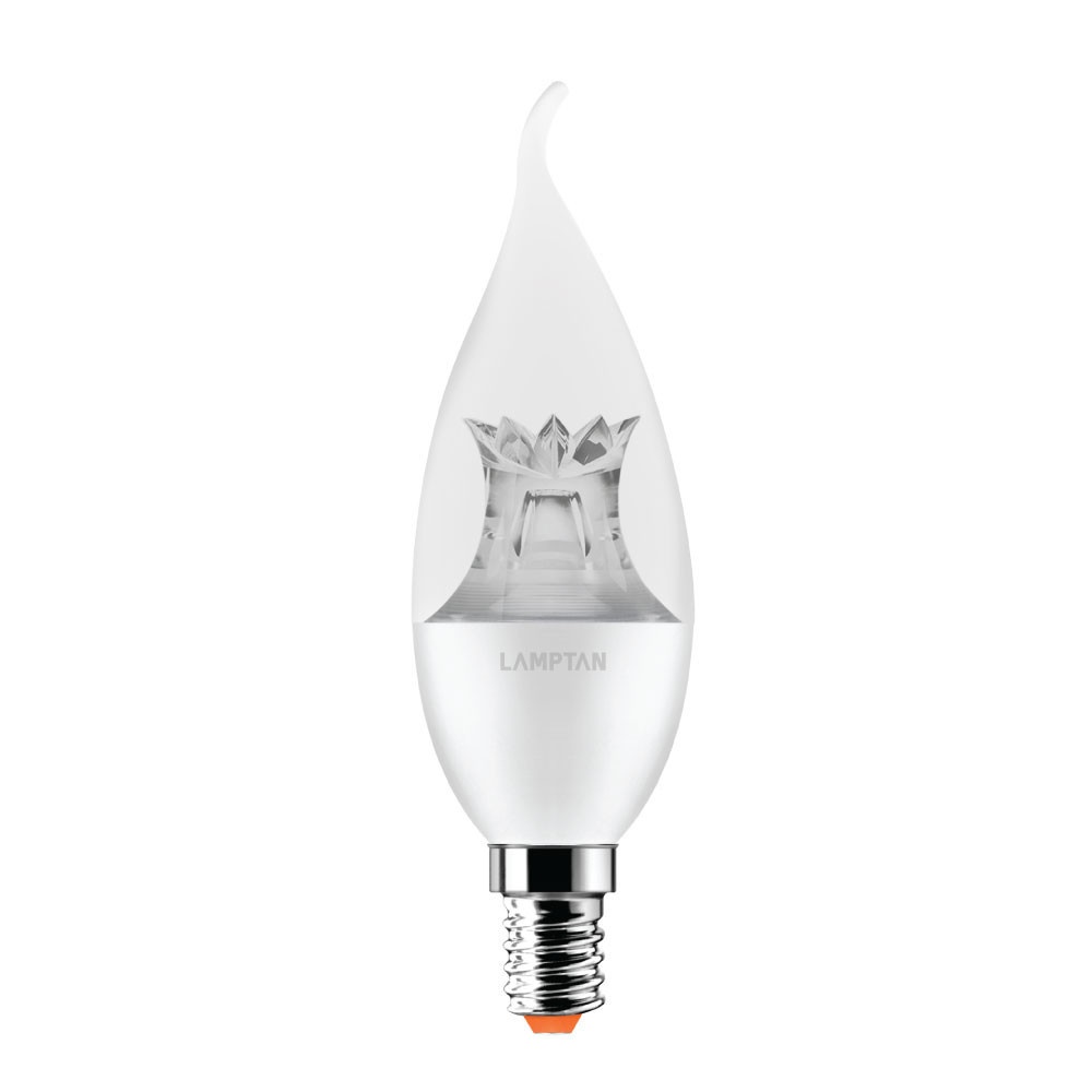 LAMPTAN หลอดเปลวเทียน แอลอีดี ขั้วE14 4W แสงวอร์มไลท์