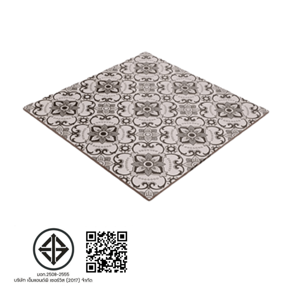 Marbella กระเบื้องเซรามิคปูพื้น 40X40 ซม. รุ่น โคเช่-เกรย์ HP4411 Satin (12P)