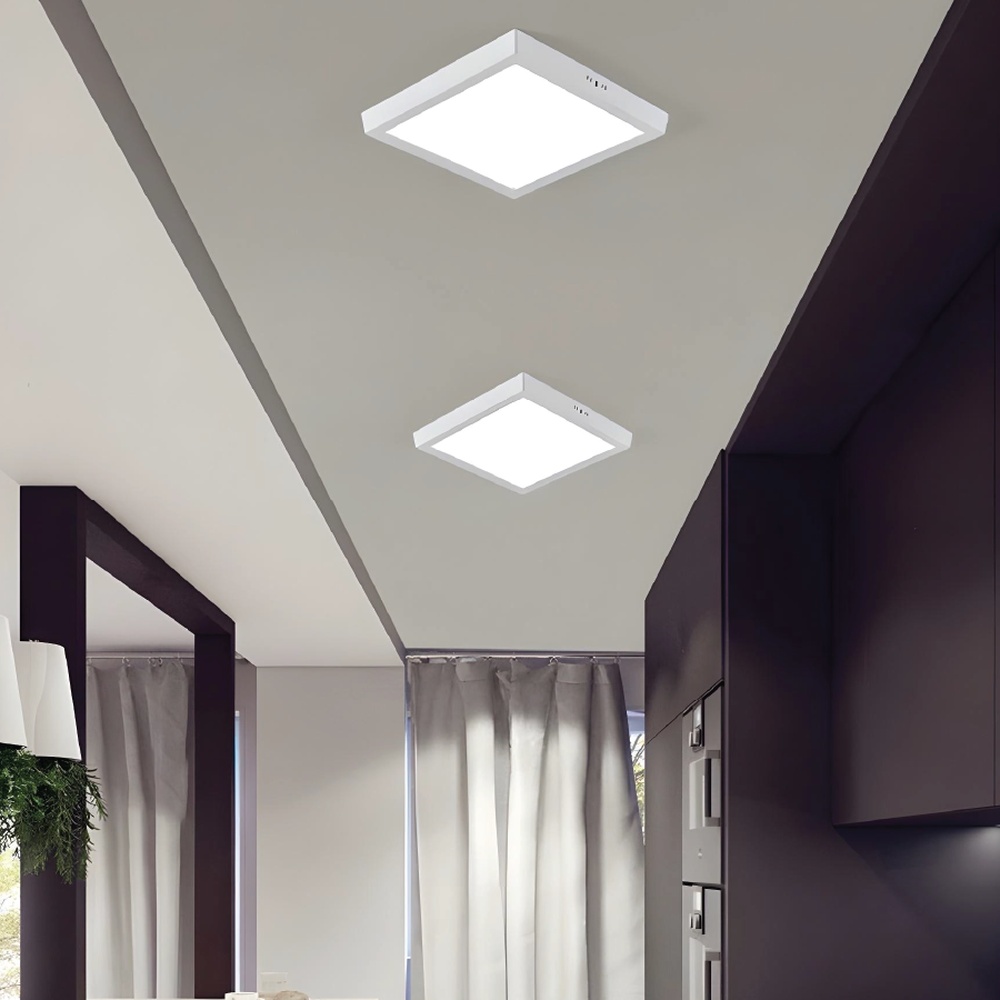 EILON ดาวน์ไลท์ LED แบบลอยหน้าเหลี่ยม 8 นิ้ว 18W รุ่นTP-SDW-SW-18DL แสงเดย์ไลท์ สีขาว