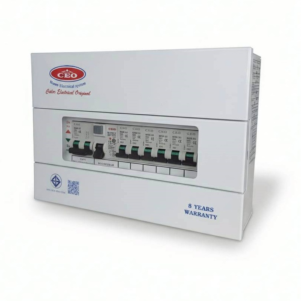 CEO เครื่องตัดไฟฟ้าอัตโนมัติ 6 ช่อง 63A กันดูด