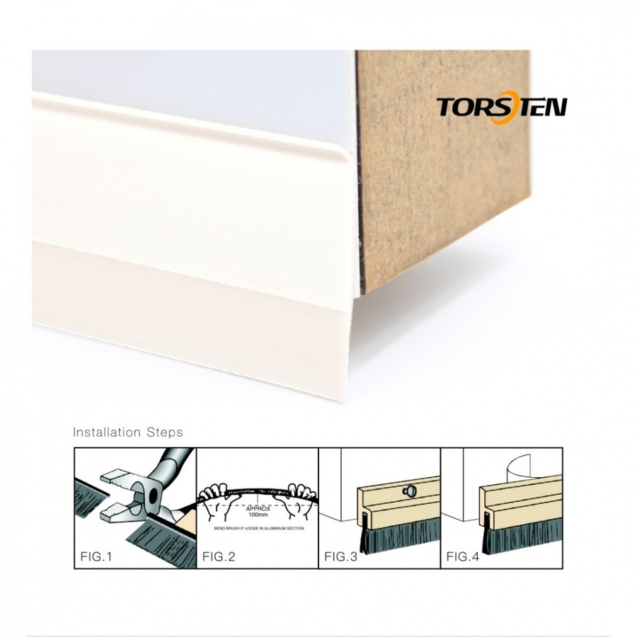 TORSTEN เส้นกันแมลงพีวีซี แถบยาง รุ่น KZT005-WH 100ซม. สีขาว