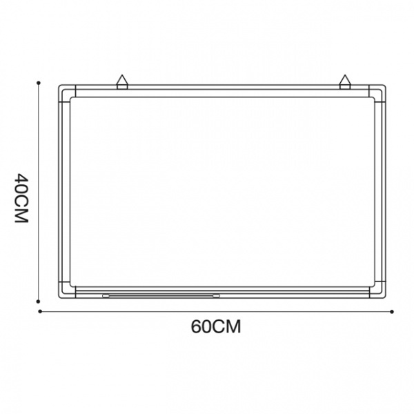 SMITH ชุดกระดานไวท์บอร์ดแม่เหล็กแขวนผนัง GX3710 ขนาด 40x60x3ซม. สีขาว