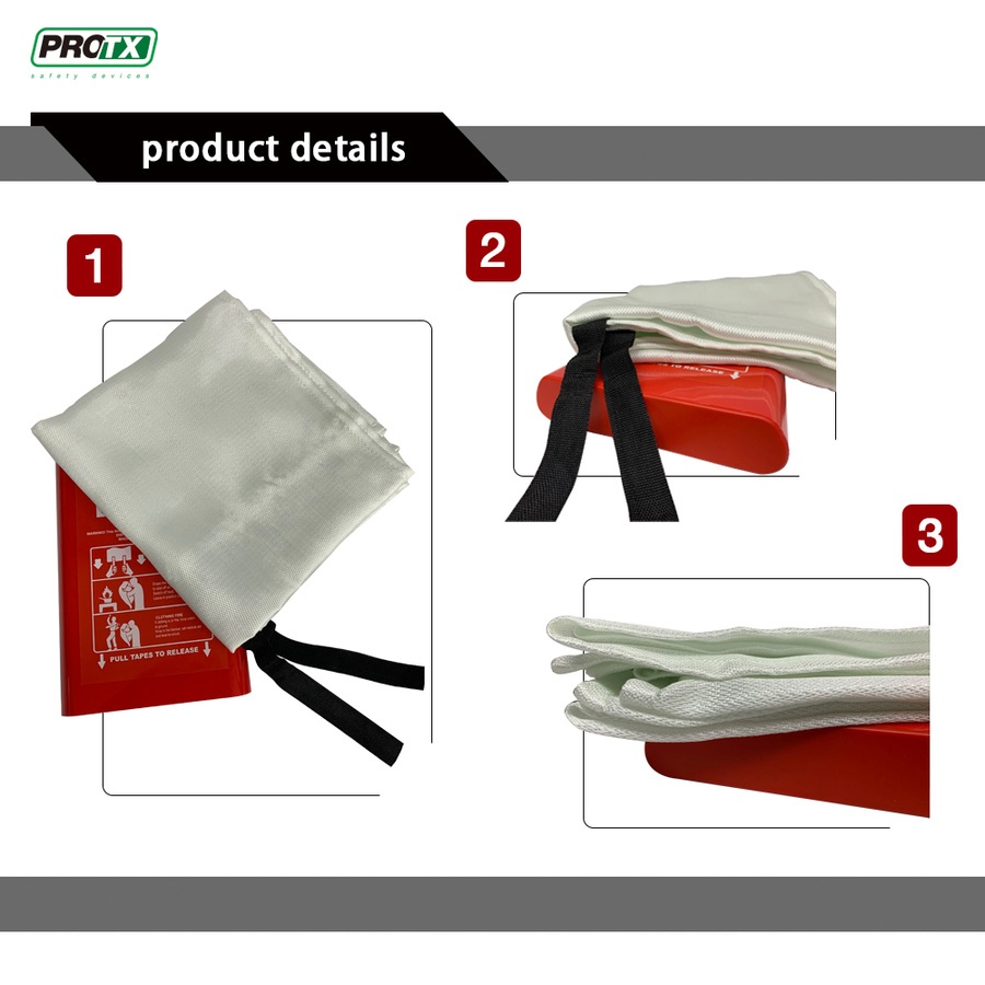 PROTX ผ้าห่มกันไฟ รุ่น FHY02 ขนาด 180*180ซม. สีขาว