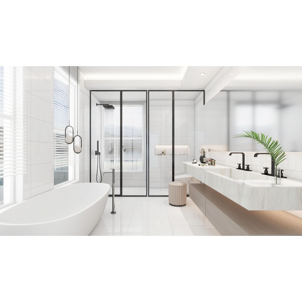 Marbella กระเบื้องเซรามิคปูผนัง 30x60 ซม. Super white J5100 Gloss (9P)