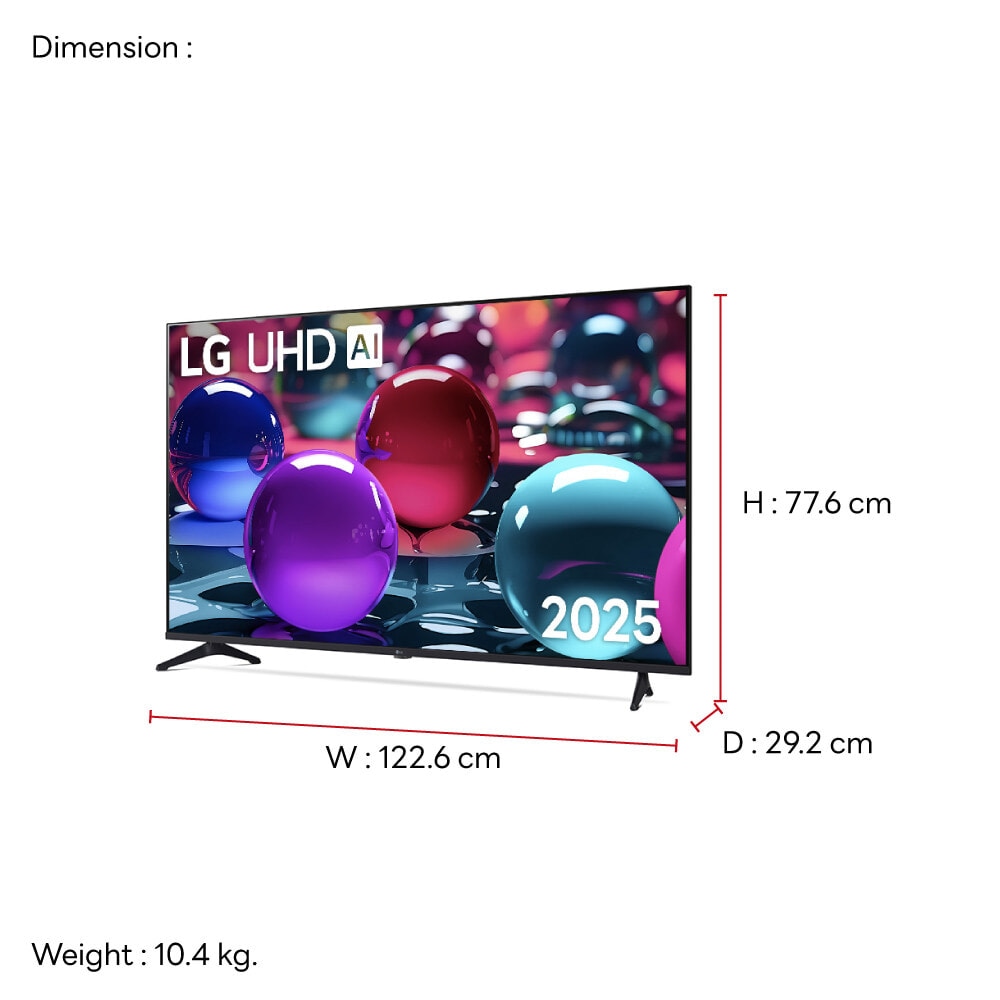 LG โทรทัศน์ 4K Smart TV UHD ขนาด 55 นิ้ว รุ่น 55UA7350PSB.ATMQ สีดำ