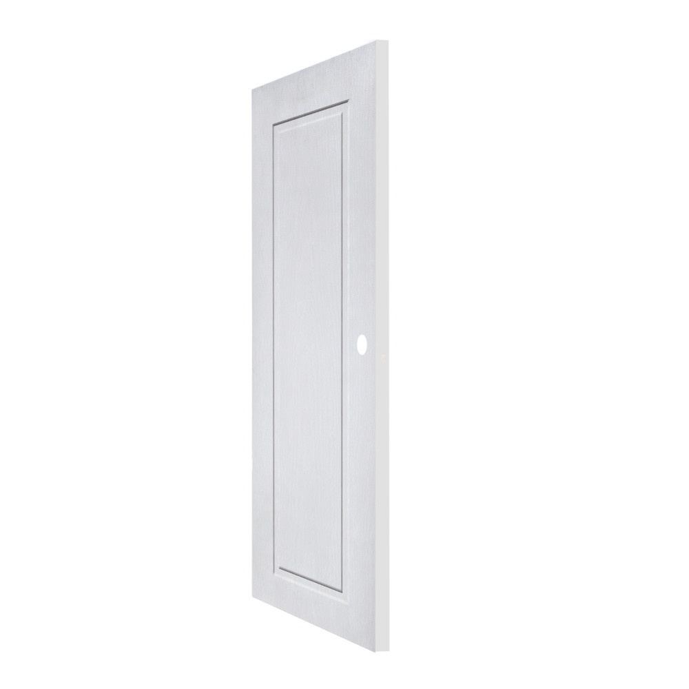 WELLINGTAN ประตู UPVC รุ่น WT007N (สำหรับใช้ภายนอก) ลูกฟัก ขนาด 80x200 ซม. สีขาว (เจาะลูกบิด)