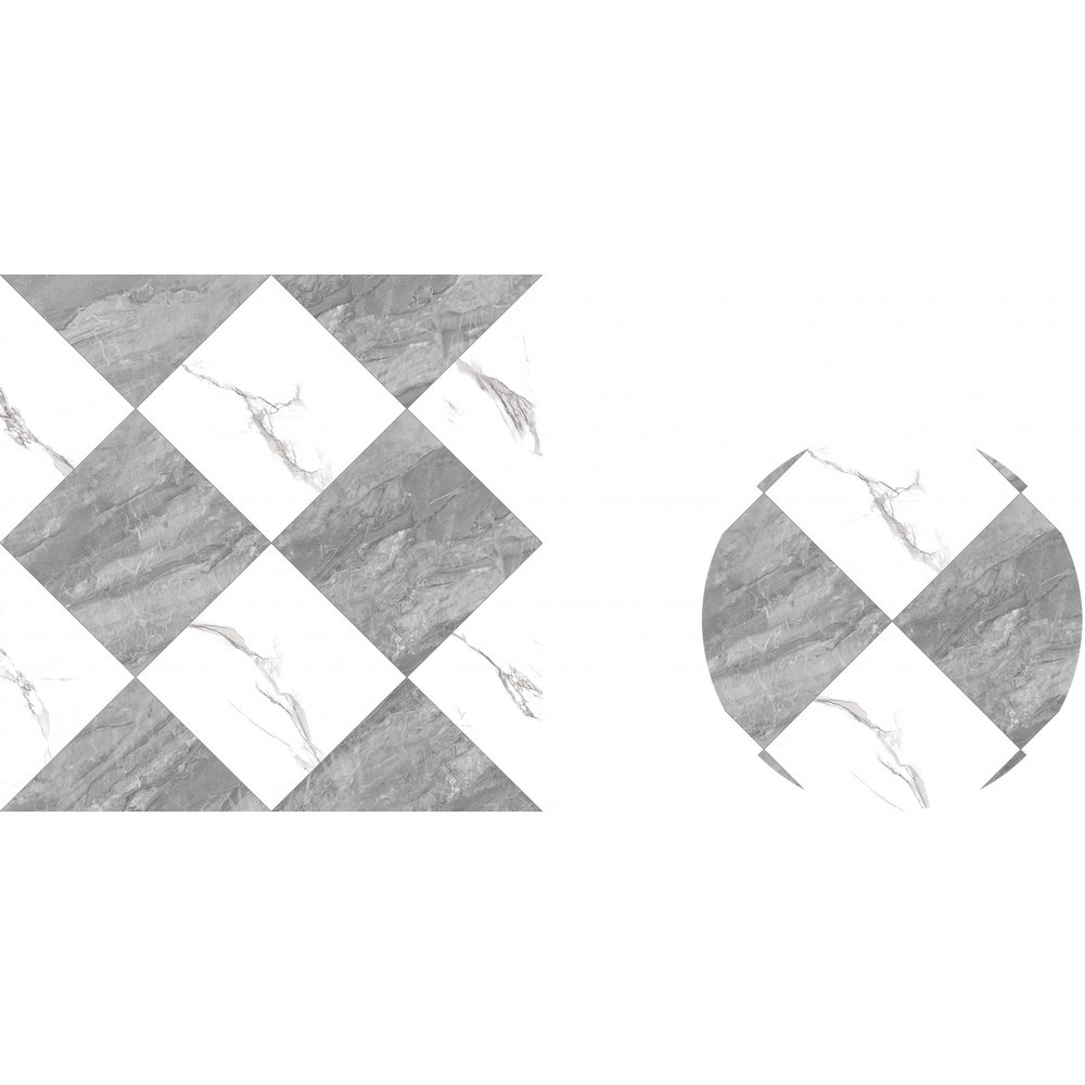 Marbella กระเบื้องเซรามิคปูพื้น 60x60 นิ้ว รุ่น ยูเรก้า ไวท์ เกรย์ MD670 ผิวด้าน (4P)