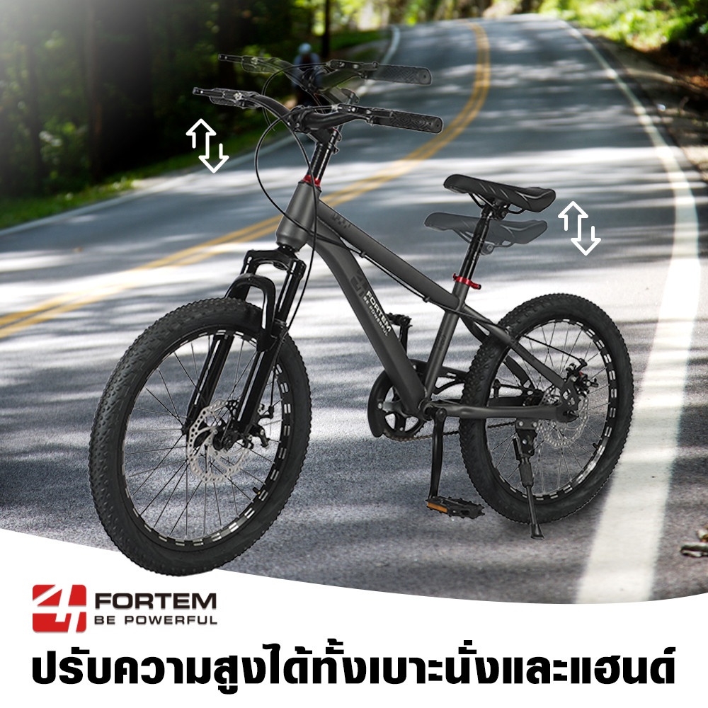 FORTEM จักรยานเด็กเสือภูเขา รุ่น Luna-02 ขนาด 20 นิ้ว สีเทา