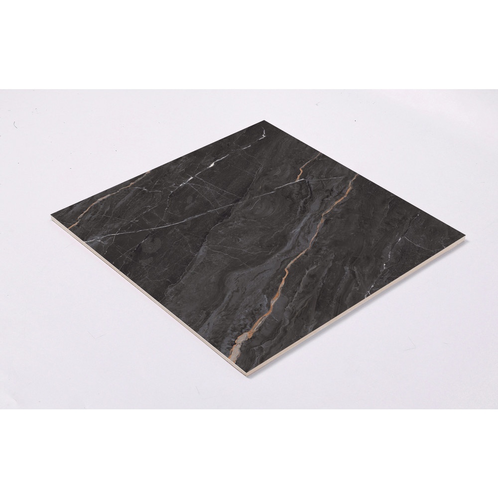 Marbella 60x60 กระเบื้องเซรามิคปูพื้น รุ่น โรน่าแบล็ค LW1224058 (4P).A (Gloss) Random