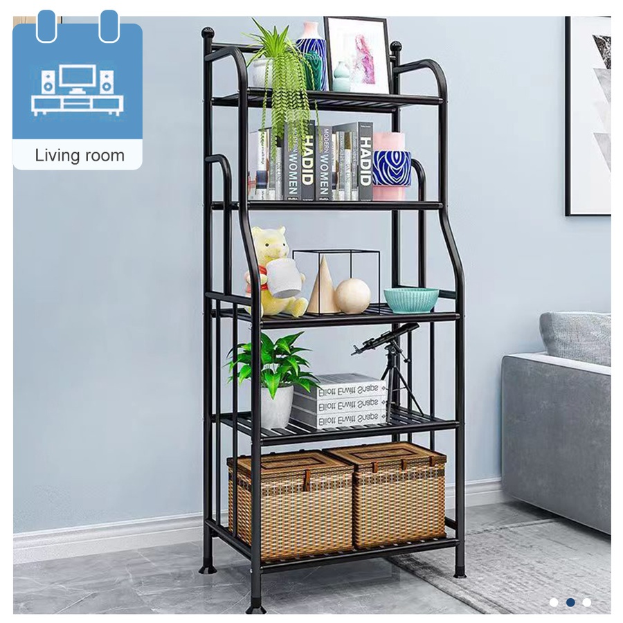HAWDD ชั้นวางของเหล็กโล่ง 5 ชั้น รุ่น GX05 ขนาด 29x55.5x134ซม. สีดำ