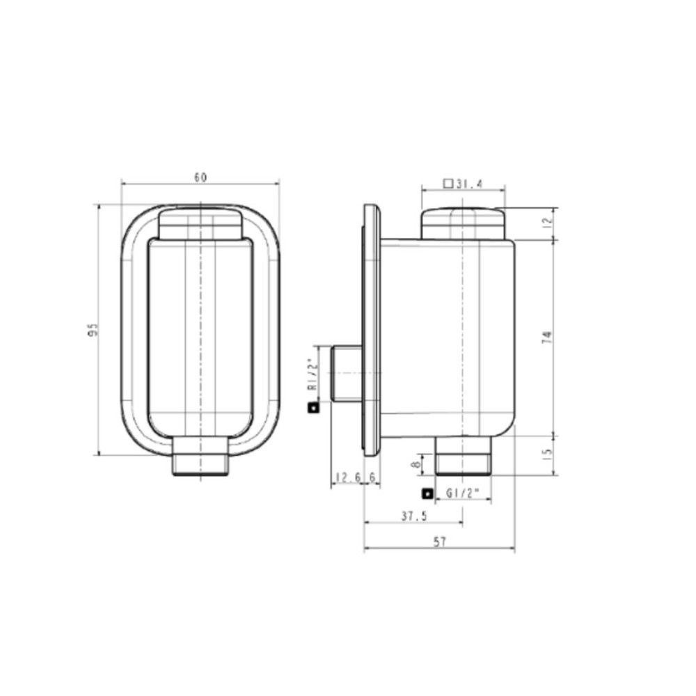 American Standard ก๊อกน้ำเย็นยืนอาบติดผนัง แบบกด รุ่น อีซี่โฟล A-2825-10WT