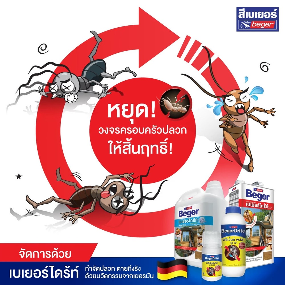 Beger ผลิตภัณฑ์ป้องกันปลวกและเชื้อรา ชนิดทา สูตรน้ำมัน 4ลิตร สีใส