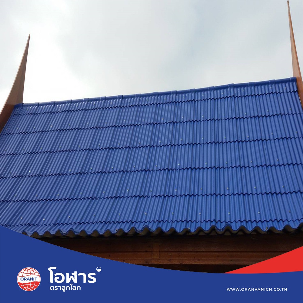 โอฬาร กระเบื้องหลังคาลอนเล็ก 0.4x54x120 ซม. สีประกายนาคราช