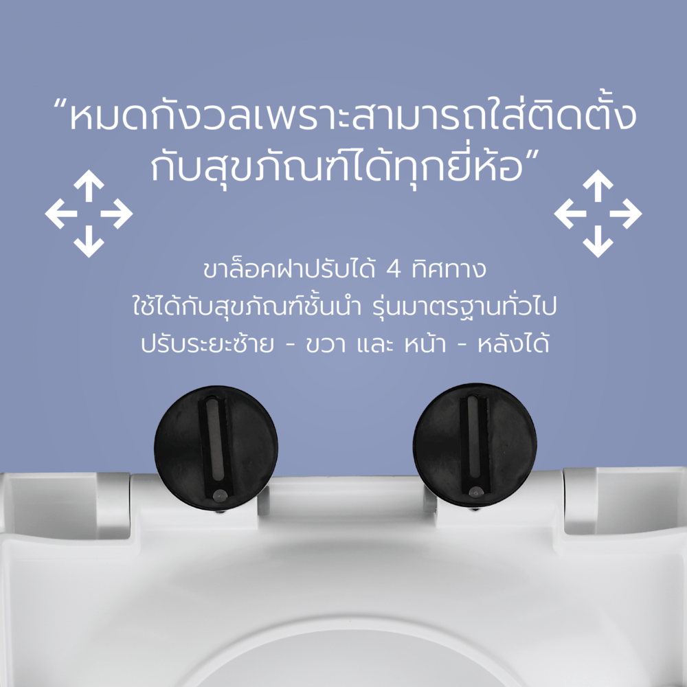 Verno ฝารองนั่งโถสุขภัณฑ์ V shape Soft close รุ่น โอเชี่ยน BSS240626B ลายปลา สีฟ้า-ขาว
