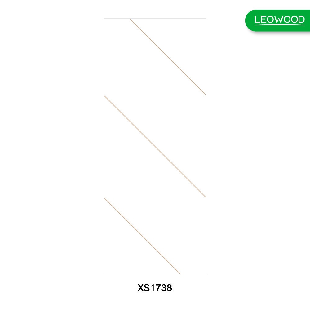 LEOWOOD ประตู DoorX Silver ลาย 1 - Pearl White 3.5x80X200 ซม.