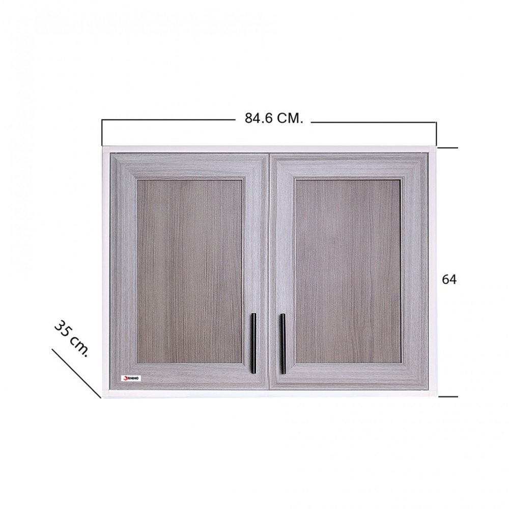 WT ตู้ลอยคู่ CBD ขนาด 84.60x35x64 ซม. สี I GREY