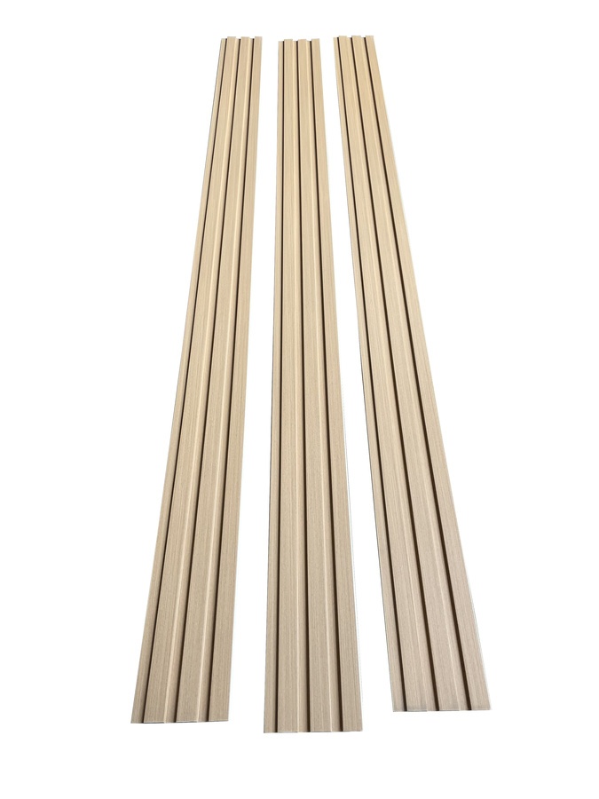 GREAT WOOD ไม้ระแนงตกแต่งผนัง WPC W195-12 195*11.5*2900 มม. Yellow Teak