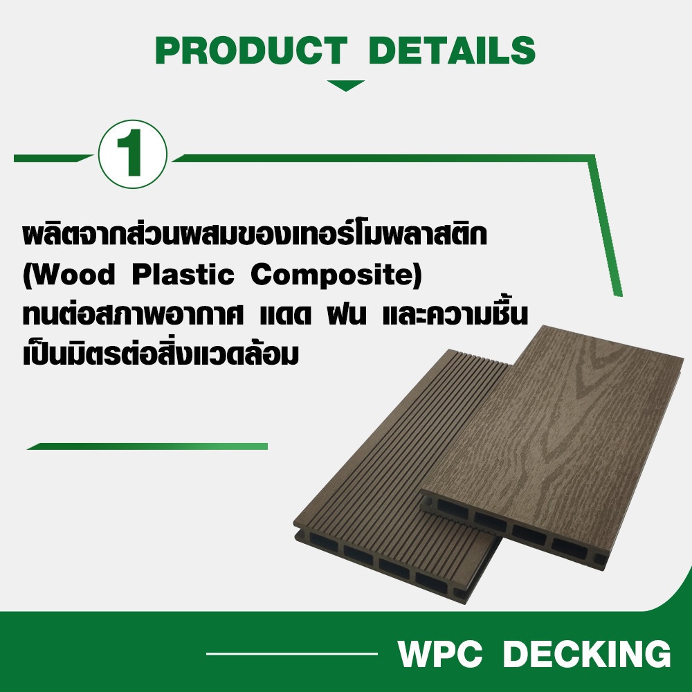GREAT WOOD ไม้พื้นเทียมลายไม้ K21-145B-W-CH ขนาด 21x145x2800มม. สีช็อกโกแลต