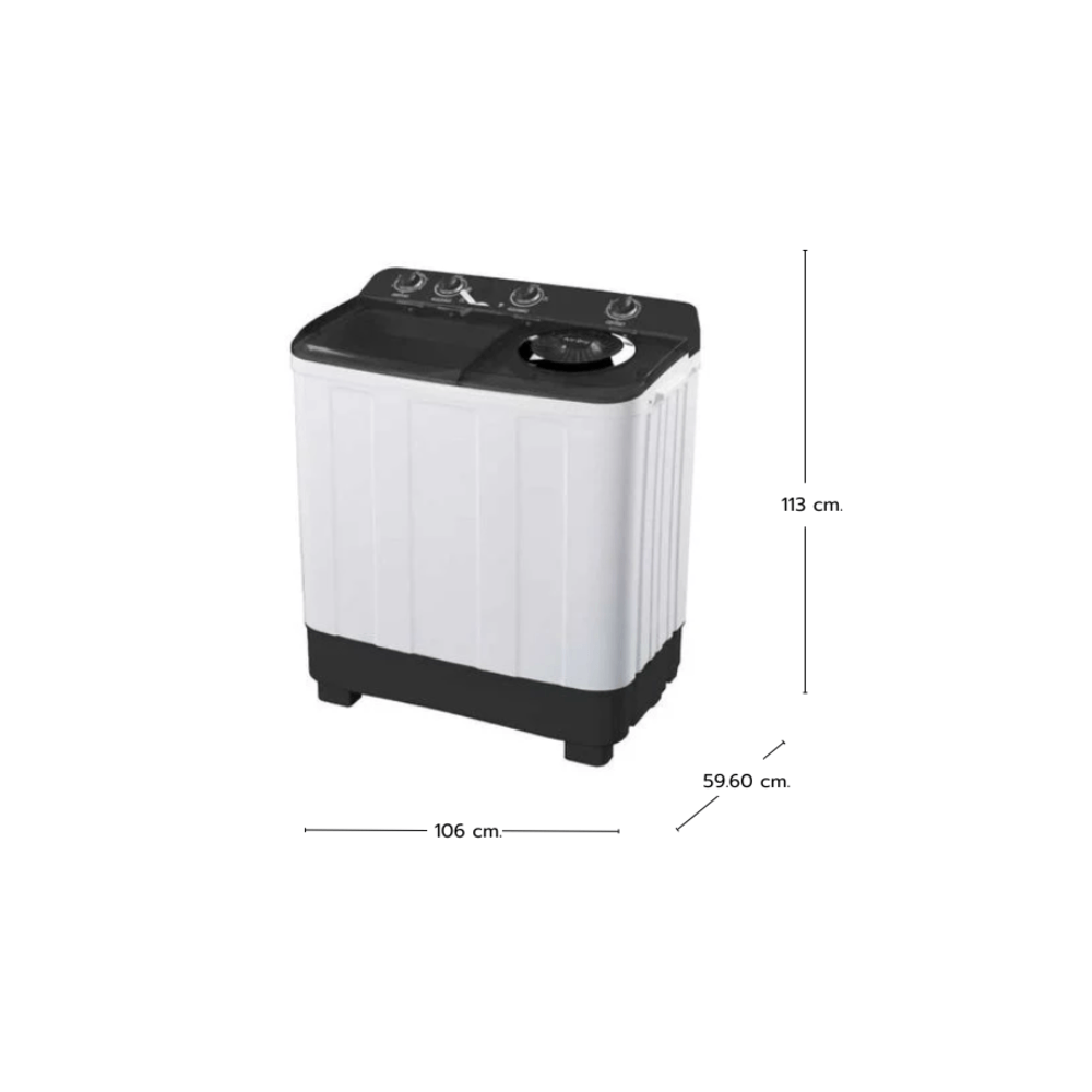 HISENSE เครื่องซักผ้า 2 ถัง 18 KG. รุ่น WSRB1813UB สีขาว