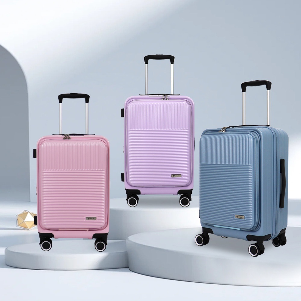 WETZLARS กระเป๋าเดินทาง ขนาด 20 นิ้ว พร้อมช่องใส่ของด้านหน้า รุ่น Spring-03 ขนาด 21x33x50 ซม. สีชมพู
