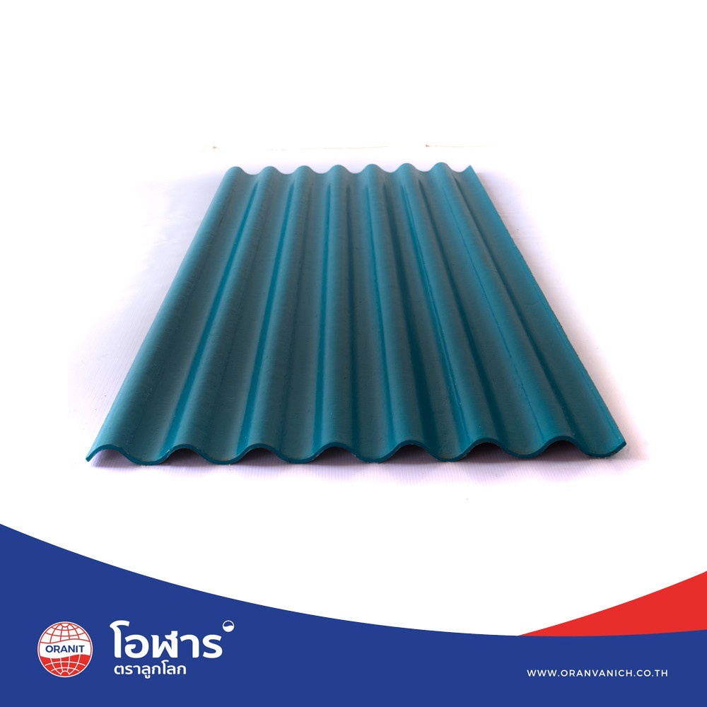 โอฬาร กระเบื้องหลังคาลอนเล็ก 0.40x54x120 ซม. สีเขียวรุ่งมณี