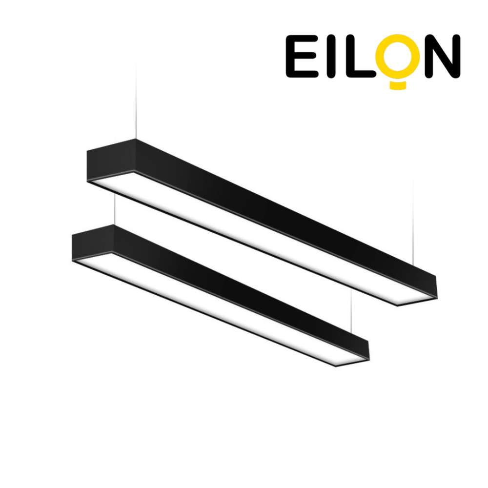 EILON โคมไฟ T8 รางคู่แขวนเพดาน ขั้วG13 รุ่น EBGD-SGT8-D120 สีดำ