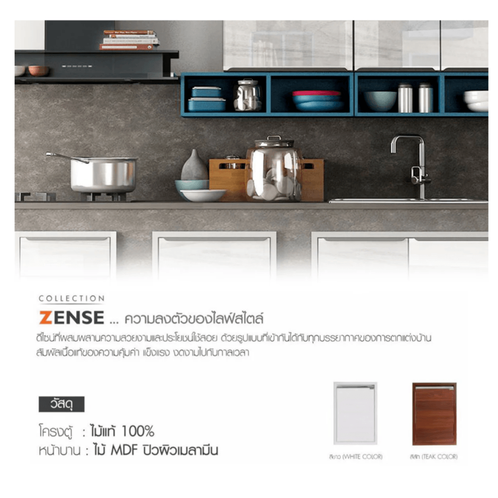 ชุดคอมแพคสีขาว 1.84ม. Design2 ZER-C-FT-0B184-WH KITZCHO